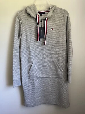 Tommy Hilfiger Women's Gray Iconic  Sweatshirt Hoodie Dress Size US Small NWT - Image 1 of 4