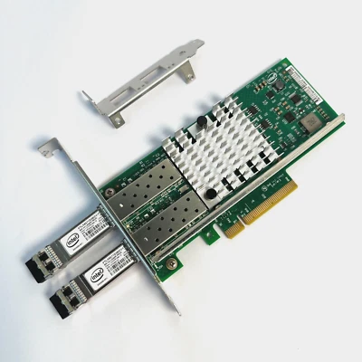 New Intel X520-DA2 10Gb 10Gigabit Network Adapter NIC 10G SFP FTLX8571D3BCV-IT - Image 1 of 4