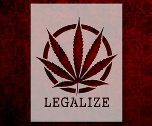 Legalizza Cannabis Weed Marijuana 2 Stencil 8,5" x 11" SPEDIZIONE GRATUITA VELOCE (723) - Foto 1 di 1