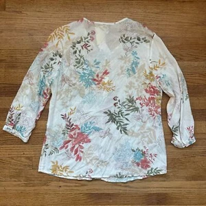 Blusa floral Christopher & Banks talla S - nueva con etiquetas - Imagen 1 de 9