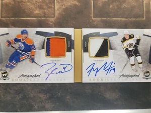 Taylor Hall Tyler Seguin 2010-11 UD The Cup Dual Auto Patch Rookie Bookmark 5/25 - Picture 1 of 6