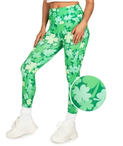 Leggings para mujer Tipsy Elfos talla M día de San Patricio trébol campo trébol - Imagen 1 de 13