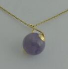 Amethyst Gold Necklace, Solid 9Ct Gold, Natural Purple Amethyst, 18? Gold Chain