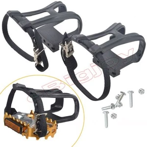 Fixedgear MTB Bike Dog Mouth Pedals Cage Foot Banding Strap Feet Toe Holders - Picture 1 of 7