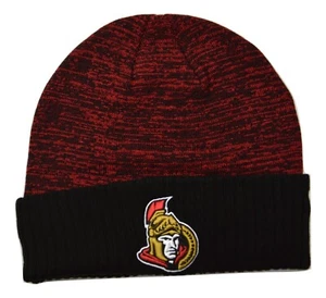 Sombrero de invierno tejido con puños teñido espacial hockey fanáticos de los Senadores de Ottawa NHL  - Imagen 1 de 2