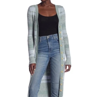 $168 Free People 蓝色/绿色舒适开衫,尺寸 L — 第 1/3 张图片