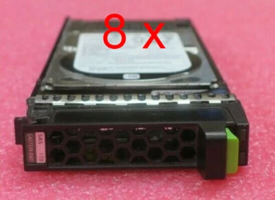 8x Fujitsu Eternus DX S2 1TB 2.5" SAS 6G 7.2K Hard Drive HDD+ Caddy CA07339-E601 - Image 1 of 4