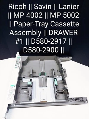 Lanier MP5002 || MP4002 || OEM PAPER TRAY CASSETTE ASSEMBLY || DRAWER #1 ||  - Image 1 of 4