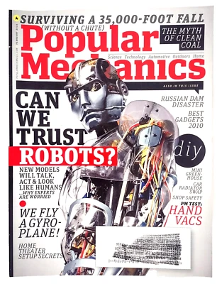 2010 Popular Mechanics Magazine February Can We Trust Robots We Fly A Gyro Plane - Image 1 of 2