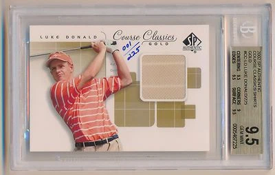2002 UD SP Luke Donald Course Classics Gold Shirt 001/225 BGS 9.5 Gem Mint - Image 1 of 2