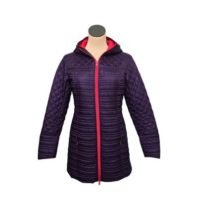 Chaqueta Title Nine para mujer mediana púrpura acolchada con capucha cremallera completa abrigo ligero Foto 1 de 4