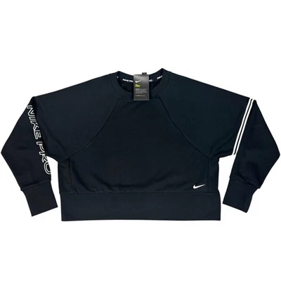 Nike Pro Mujer Dri-Fit Get Fit Sudadera Suelta DD1955-010 Negra NUEVA Foto 1 de 4