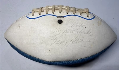 Fútbol firmado por Franco Harris. Pittsburgh Steelers años 70.  Inscrito. Foto 1 de 4