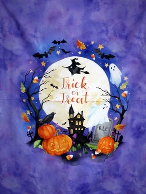 CELEBRATE HALLOWEEN PANEL FROM HOFFMAN   - 100% COTTON FABRIC - Image 1 of 3