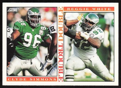 1993 Score Clyde Simmons / Reggie White #416 Philadelphia Eagles - Image 1 of 2