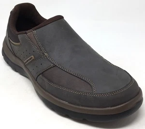 Rockport Get Your Kicks Herren Größe 9,5 W Braun Leder Slipper Komfort Halbschuhe - Bild 1 von 7