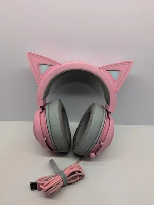 Razer Kraken RGB USB Gaming Headset Kitty Edition Tested Working #3 - Image 1 of 4