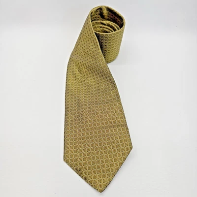 Tie Rack The Windsor Collection Gold Neat Geometric Solid Woven Silk Tie - Image 1 of 4