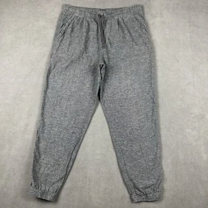 Patagonia Island Hemp Beach Pants Womens Medium Heather Gray Tapered Diamonds - Picture 1 of 18