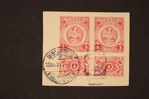 SELLOS DE MÉXICO RV30 PAR 1 CENTAVO USADOS/CANCELADOS EN PORTADA - Imagen 1 de 2