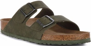 Birkenstock Arizona Two Buckle D Thyme Vegan Sandal Olive Regular Fit UK 3 - 12 - Picture 1 of 12