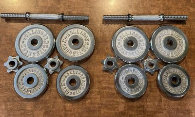 Pair Of 20 LB Bollinger Barbell Threaded Weights - Four 3lb & Four 5lb - Image 1 of 4