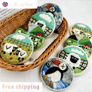 Wollschliff Tischuntersetzer, Filzuntersetzer, Handarbeit Filzuntersetzer für Getränke - Bild 1 von 15