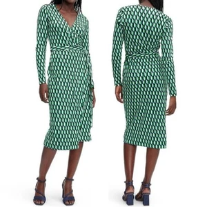 NEW DIANE VON FURSTENBERG TARGET Midi Wrap Dress Printed Size 1X Geometric - Picture 1 of 5