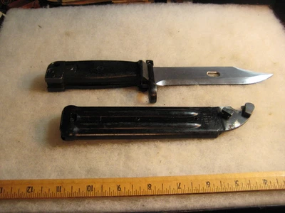 Yugoslavian Type III Multi-Purpose Combat Knife Bayonet w/wire cutter Scabbard - Image 1 of 4