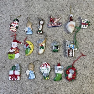 Set of 16 Rare Vintage Handmade Christmas Ornaments Retro Holiday Decor - Picture 1 of 5