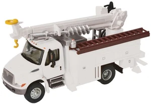 Walthers HO Scale International 4300 Utility Truck with Drill White Railroad MOW - Picture 1 of 1
