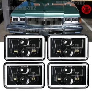 Fit Chevrolet El Camino 1982-1987 4PCS 4x6" LED Headlights Hi/Lo DRL Turn Signal - Bild 1 von 13