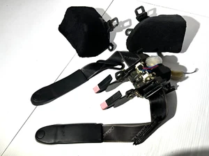 87-89 MITSUBISHI STARION CHRYSLER CONQUEST OEM BLACK TURBO AUTO FRONT SEATBELTS - Picture 1 of 7