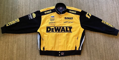 DeWALT Racing Matt Kenseth Jacket JH Design Vintage 2003 NASCAR Yellow 3XL VGUC Cover