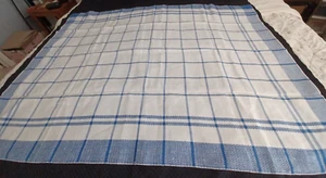 Blau Karo Streifen Muster Leinen Tischdecke 42" x 57" Neu im Karton - Bild 1 von 5