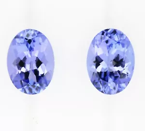 0,85 ct!! TANZANITA NATURAL A JUEGO PAR FACETADO POR EXPERTOS EN ALEMANIA + CERTIFICADO - Imagen 1 de 1