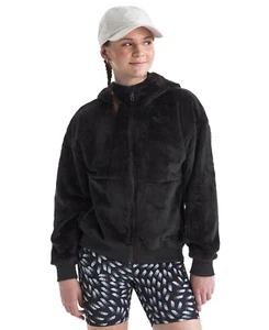 The North Face Osito Hoodie Girl M(10) Black Fleece Long Sleeve Full Zip ERK1865 - Picture 1 of 12