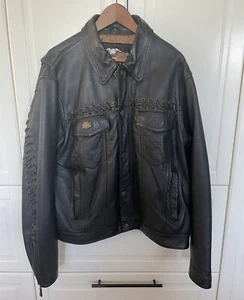 HARLEY DAVIDSON LEATHER JACKET SOUTHWESTERN XLG - Foto 1 di 10