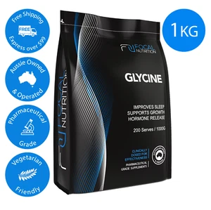FOCAL NUTRITION 100% PURE GLYCINE POWDER 1KG *Pharmaceutical Grade* - Picture 1 of 6