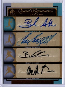 2012 SP Signature Edition Quad Baseball Allen Cowgill Hunter Gerber AUTO A'S - Bild 1 von 1