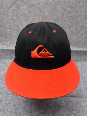 Gorra Quiksilver Ajustada Adulto Extra Grande Naranja Negra Mezcla Poli Patín Playa Foto 1 de 4