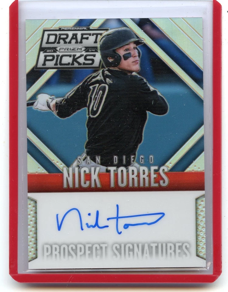 2014 PRIZM DRAFT PICKS #66 NICK TORRES AUTOGRAPH ROOKIE RC, PADRES, 112714 - Image 1 of 1