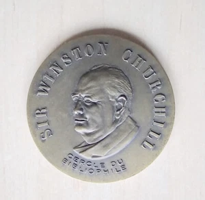 Medal - Sir Winston Churchill - Cercle Du Bibliophile - Picture 1 of 1