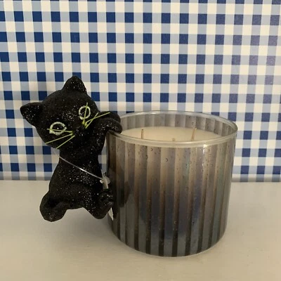 Bath & Body Works ~ GATO NEGRO BRILLANTE ~ COLGADOR DE VELAS ~ ABRAZADOR ~ ACCESORIO Foto 1 de 3