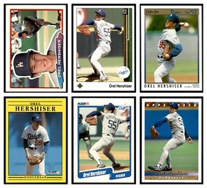 OREL HERSHISER OF 6 BASEBALL CARDS MLB LOS ANGELES DODGERS TOPPS UD - Picture 1 of 14