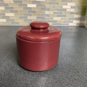 Menge 11 - Kleine 10 Unzen Keramik Glas mit Deckel Kanister Zuckerdose Weinrot/Lila - Bild 1 von 11
