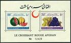 Afghanistan 531a, hinged. Michel Bl.16A. Grapes, Melons. Red Crescent, 1961.