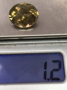 Faceted Orthoclase Drilled Central Bead 6 Carats 13/11mm Checker Cut #77 - Picture 1 of 5