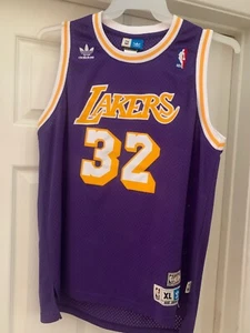 LOS ANGELES LAKERS LA MAGIC JOHNSON ADIDAS NBA SWINGMAN JERSEY KIDS SZ X-LARGE - Picture 1 of 2