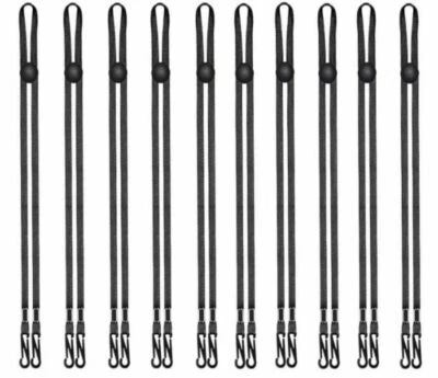 10 Piezas Ajustable Cordón Ahorrador Máscara Correa Soporte Mascarilla Extensor, Negro Foto 1 de 4